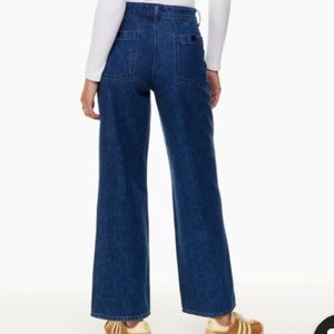 100% cotton wide-leg denim